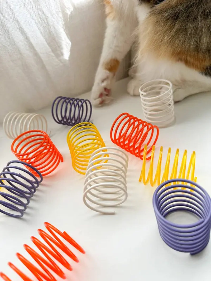 "Set of 5 Durable and Transparent Cat Toy Springs"