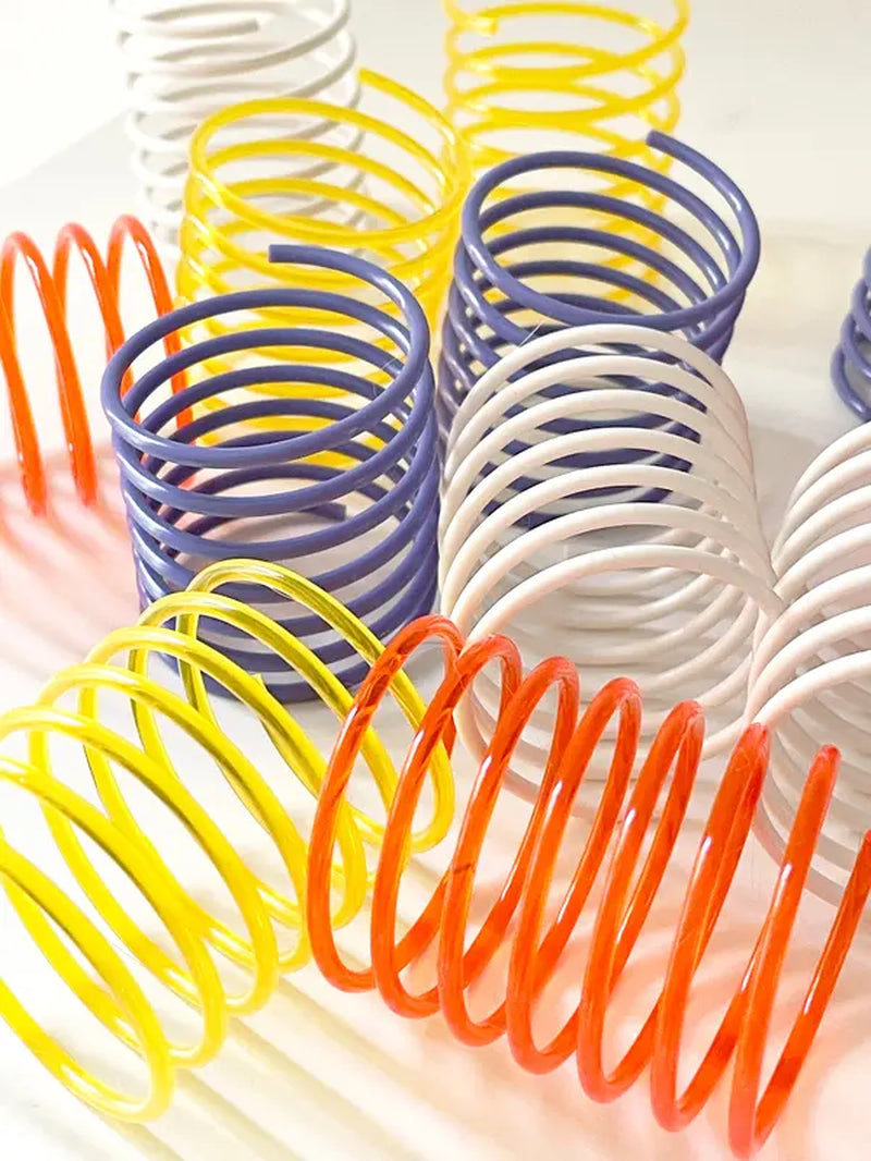 "Set of 5 Durable and Transparent Cat Toy Springs"